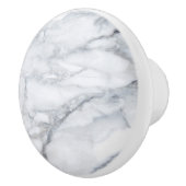 White Marble Carrara Calacatta Texture Keramische Knop (Rechts)
