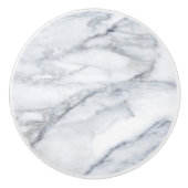 White Marble Carrara Calacatta Texture Keramische Knop (Voorkant)