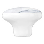 White Marble Carrara Calacatta Texture Keramische Knop (Zijkant)