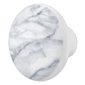 White Marble Carrara Calacatta Texture Keramische Knop (Rechts)