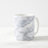 White Marble Carrara Calacatta Texture Koffiemok (Voorkant rechts)