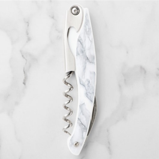 White Marble Carrara Calacatta Texture Kurkentrekker (Voorkant)