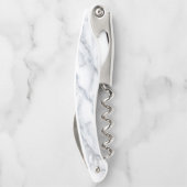 White Marble Carrara Calacatta Texture Kurkentrekker (Achterkant)