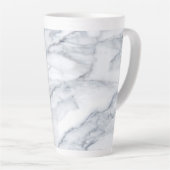 White Marble Carrara Calacatta Texture Latte Mok (Rechterhoek)