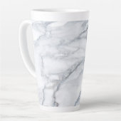 White Marble Carrara Calacatta Texture Latte Mok (Linkerhoek)