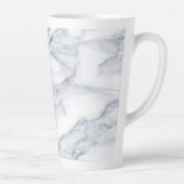 White Marble Carrara Calacatta Texture Latte Mok (Rechts)