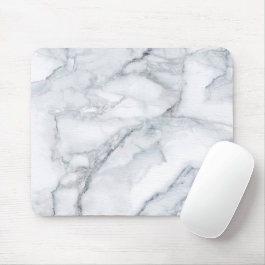 White Marble Carrara Calacatta Texture Muismat (Met muis)