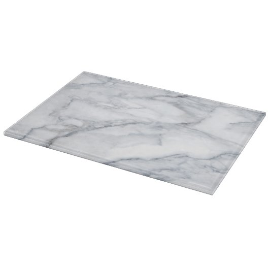 White Marble Carrara Calacatta Texture Snijplank (Hoek)