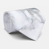 White Marble Carrara Calacatta Texture Stropdas (Opgerold)