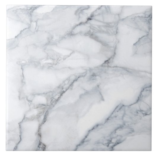 White Marble Carrara Calacatta Texture Tegeltje (Voorkant)