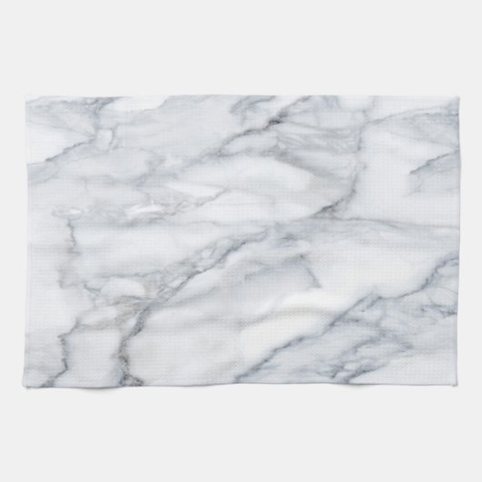 White Marble Carrara Calacatta Texture Theedoek (Horizontaal)