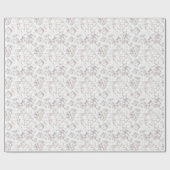White Marble Carrara Roos Gold Glitter Texture Cadeaupapier (Vlak)