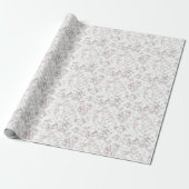 White Marble Carrara Roos Gold Glitter Texture Cadeaupapier (Uitgerold)