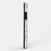 White Marble Carrara Roos Gold Glitter Texture Case-Mate iPhone Case (Achterkant/rechts)