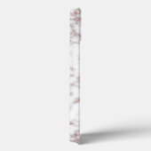 White Marble Carrara Roos Gold Glitter Texture Case-Mate iPhone Case (Achterkant / Rechts)