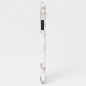 White Marble Carrara Roos Gold Glitter Texture iPhone Hoesje (Rechterkant)
