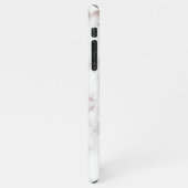 White Marble Carrara Roos Gold Glitter Texture iPhone Hoesje (Linkerkant)