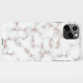 White Marble Carrara Roos Gold Glitter Texture iPhone Hoesje (Achterkant horizontaal)