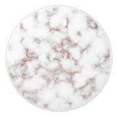 White Marble Carrara Roos Gold Glitter Texture Keramische Knop (Voorkant)