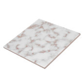 White Marble Carrara Roos Gold Glitter Texture Tegeltje (Zijkant)