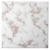 White Marble Carrara Roos Gold Glitter Texture Tegeltje (Voorkant)