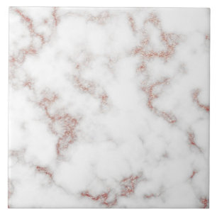 White Marble Carrara Roos Gold Glitter Texture Tegeltje