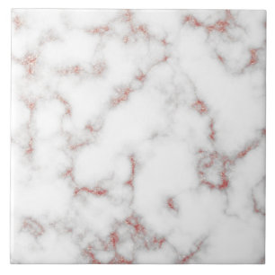 White Marble Carrara Roos Gold Glitter Texture Tegeltje