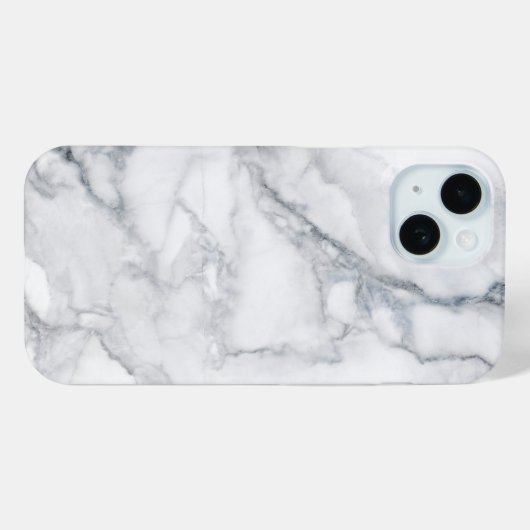 White Marble Carrara Texture Case-Mate iPhone Case (Achterkant (horizontaal))
