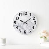 White Marble Carrara Texture Grote Klok (Huis)