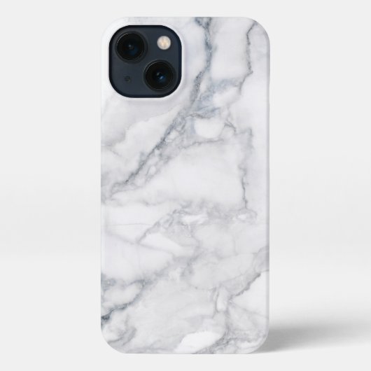 White Marble Carrara Texture iPhone Hoesje (Achterkant)
