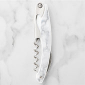 White Marble Carrara Texture Kurkentrekker (Voorkant)