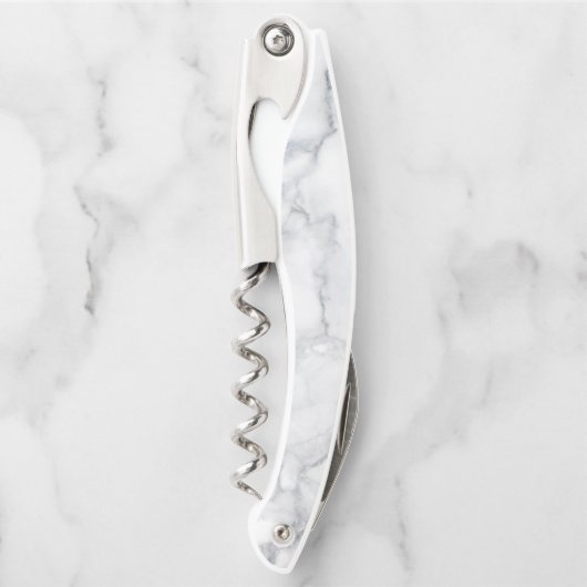 White Marble Carrara Texture Kurkentrekker (Voorkant)