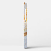 White marble chic gold glitter monogram Case-Mate iPhone case (Achterkant / Links)