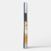 White marble chic gold glitter monogram Case-Mate iPhone case (Achterkant / Rechts)