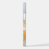 White marble chic gold glitter monogram iPhone hoesje (Rechterkant)