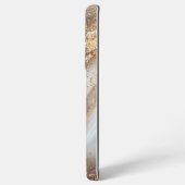 white marble chic gold glitter monogram samsung galaxy hoesje (Achterkant horizontaal)