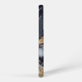 white marble chic gold glitter monogram samsung galaxy hoesje (Rechterkant)