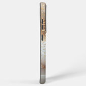 white marble chic gold glitter monogram samsung galaxy hoesje (Rechterkant)