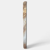 white marble chic gold glitter monogram samsung galaxy hoesje (Linkerkant)