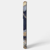 white marble chic gold glitter monogram samsung galaxy hoesje (Achterkant horizontaal)