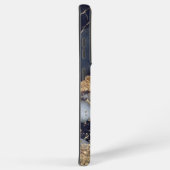 white marble chic gold glitter monogram samsung galaxy hoesje (Rechterkant)