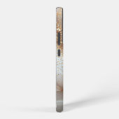 white marble chic gold glitter monogram samsung galaxy hoesje (Rechterkant)