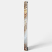 white marble chic gold glitter monogram samsung galaxy hoesje (Linkerkant)