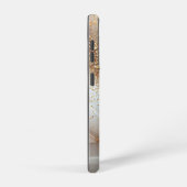 white marble chic gold glitter monogram samsung galaxy hoesje (Rechterkant)