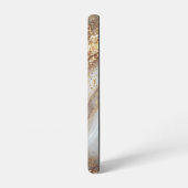 white marble chic gold glitter monogram samsung galaxy hoesje (Linkerkant)