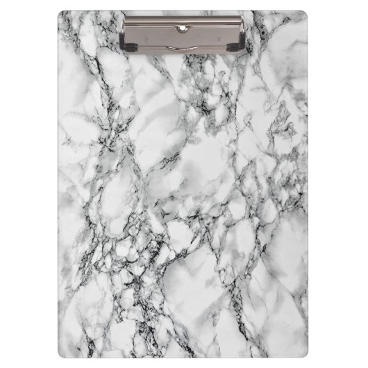 White Marble Clipboard Klembord (Voorkant)