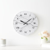 White marble Depiction Black Roman Numerals Grote Klok (Huis)