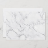 White Marble Elegant Floral Wedding Bedankkaart (Achterkant)