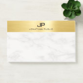 White marble Elegant Modern Faux Gold Sjabloon Post-it® Notes (Kantoor)