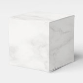 White Marble Elegant Modern Sjabloon Trendy Bedankdoosjes (Voorkant Zijde)
